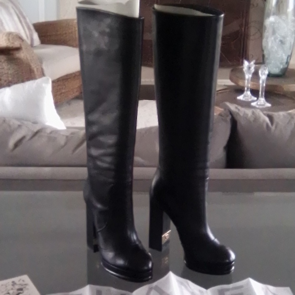 Chanel high top boots